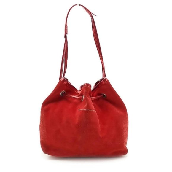 Suede Red Shoulder Bag - Picture 2 of 7